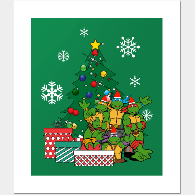 Teenage Mutant Ninja Turtles Around The Christmas Tree Wall Art by Nova5